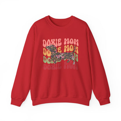 Dachshund Mom Sweatshirt, Dog Lover Gift, Funny Weiner Dog Jumper, Classic Sausage Dog Crewneck, Pet Owner Apparel Doxie