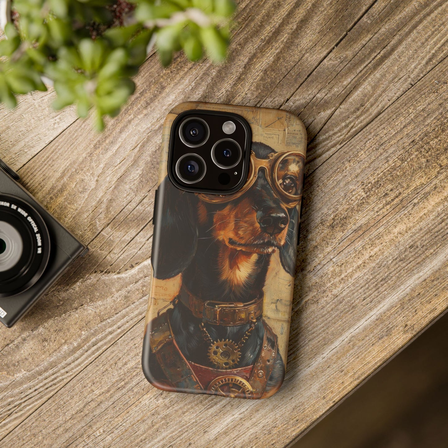 Steam Punk Dachshund Mens Phone Case - Dog Apple Pixel Galaxy