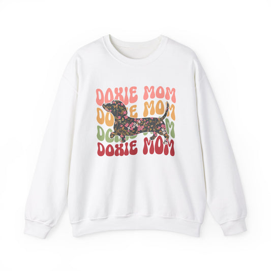 Dachshund Mom Sweatshirt, Dog Lover Gift, Funny Weiner Dog Jumper, Classic Sausage Dog Crewneck, Pet Owner Apparel Doxie