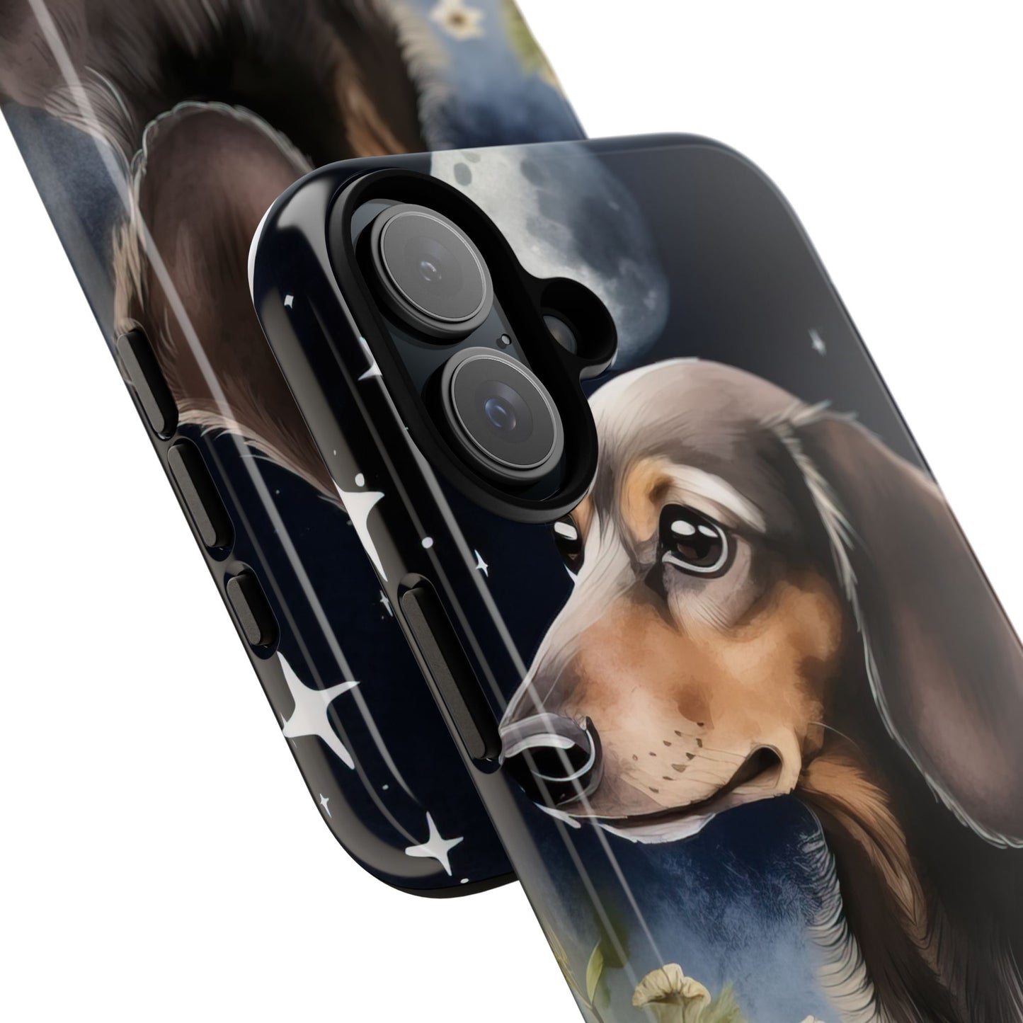 Vibrant Dachshund Moonlight Phone Case - Dog Apple Pixel Galaxy