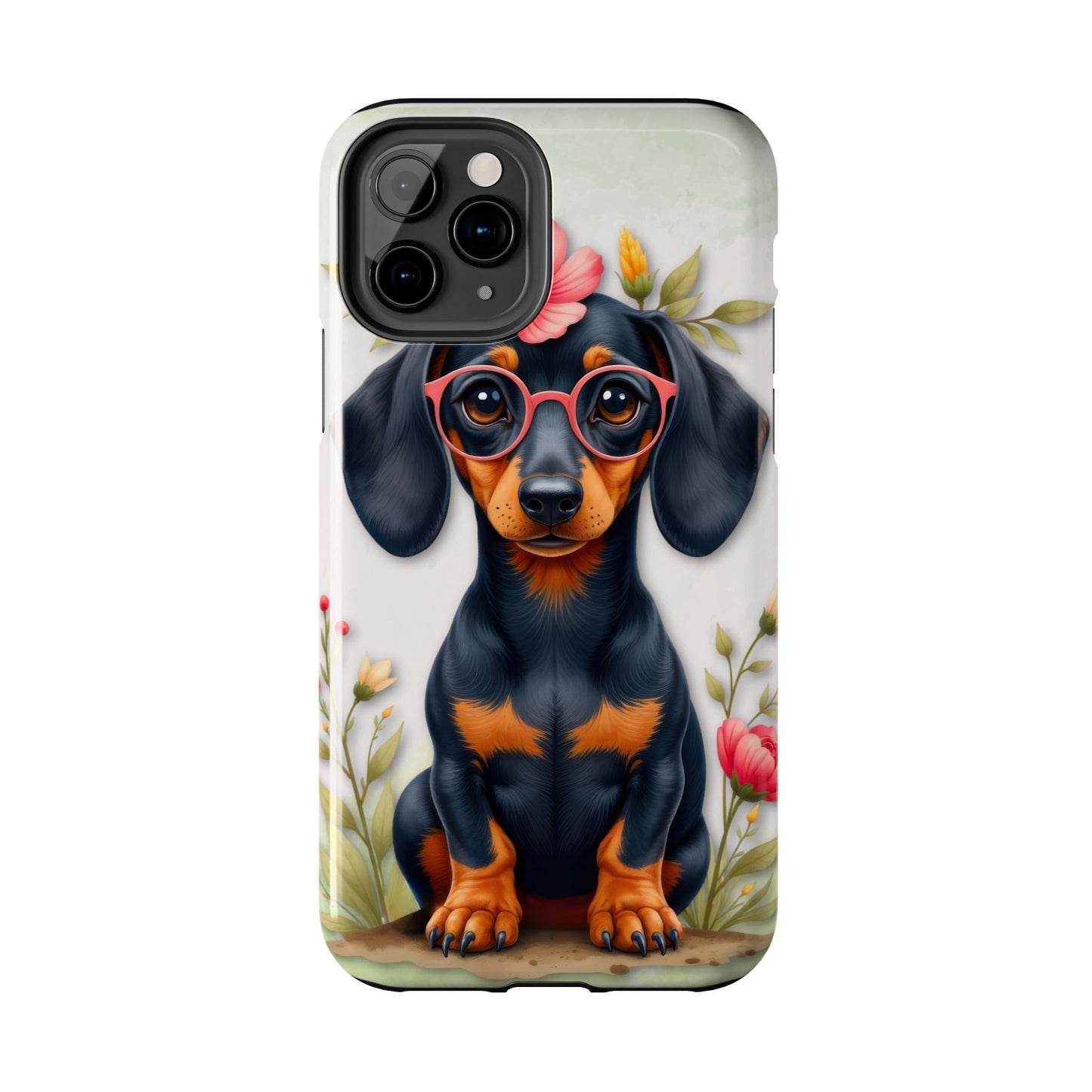Cute Dachshund Phone Case, Dog Lover Gift, Tough Phone Cover, Pet Accessory,