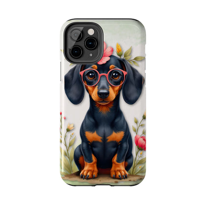 Cute Dachshund Phone Case, Dog Lover Gift, Tough Phone Cover, Pet Accessory,