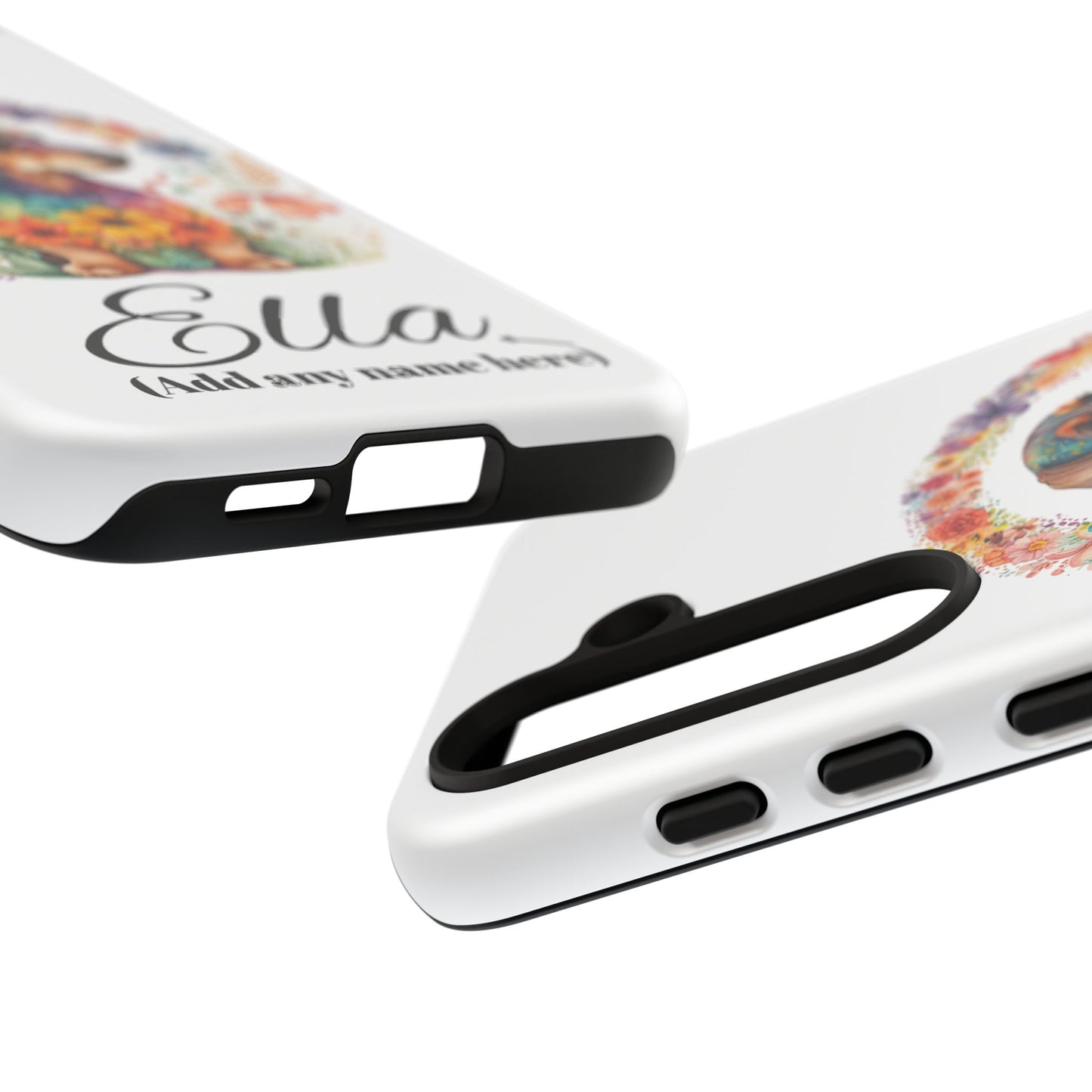 Personalized Dachshund Case for Pet Lovers Floral Phone Case Custom Name Phone