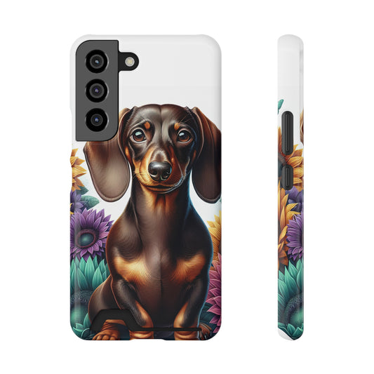 Dachshund Phone Case, Trendy Wallet Case for Dog Lovers, Cute Card Holder Cover, Animal Print Accessory, Slim Protective