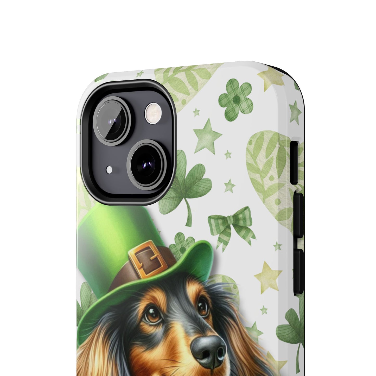 St Patricks Cute Dachshund Phone Case Dog Lover Gift Tough Phone Cover Patty
