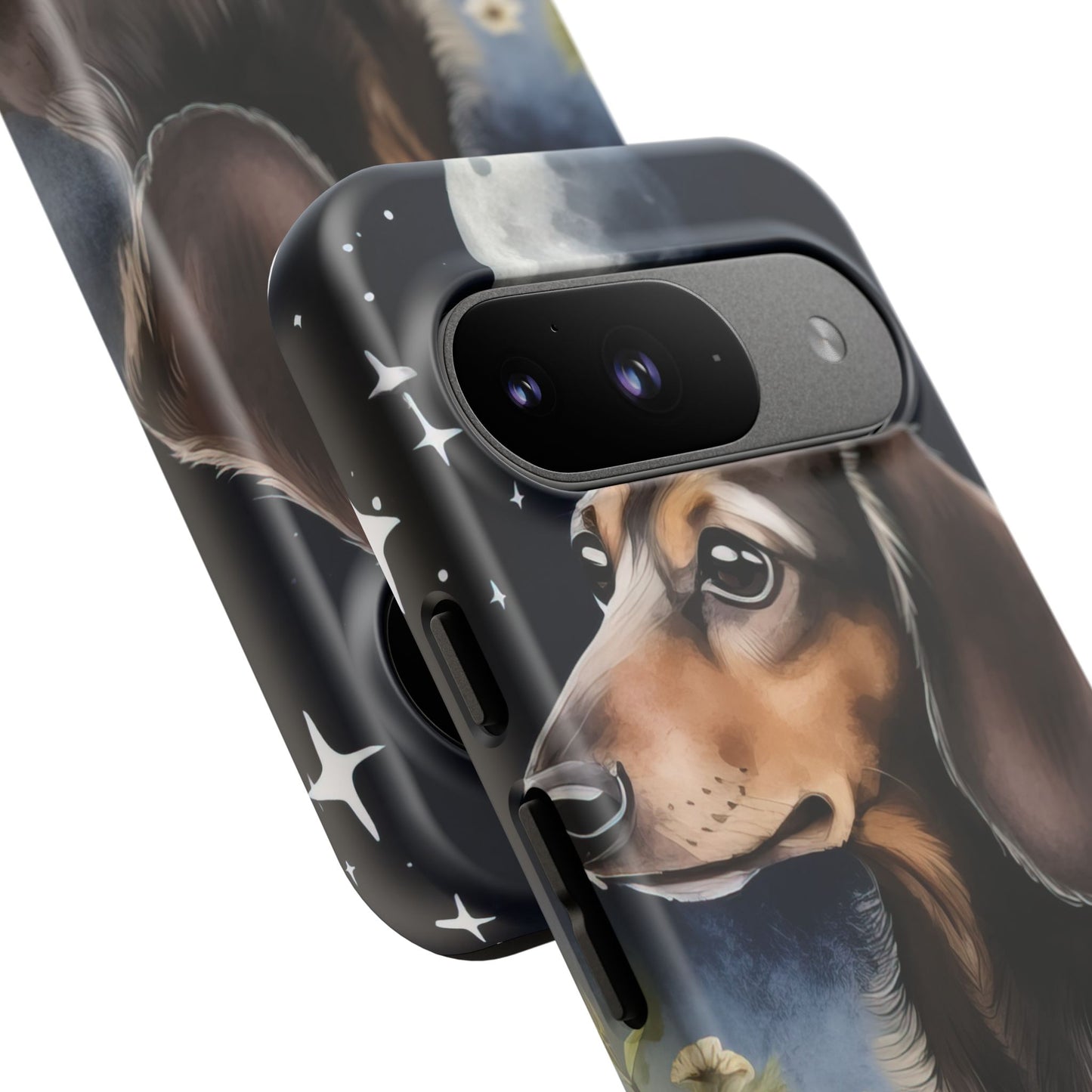 Vibrant Dachshund Moonlight Phone Case - Dog Apple Pixel Galaxy