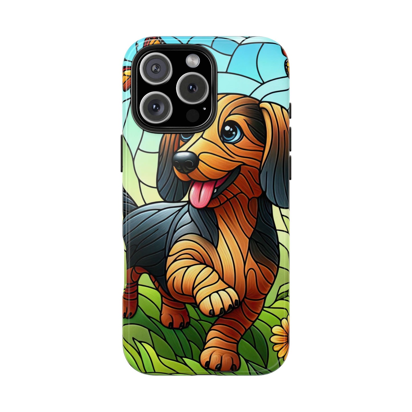 Cute Dachshund Phone Case, Dog Lover Gift, Tough Phone Cover, Pet Accessory,