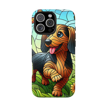 Cute Dachshund Phone Case, Dog Lover Gift, Tough Phone Cover, Pet Accessory,