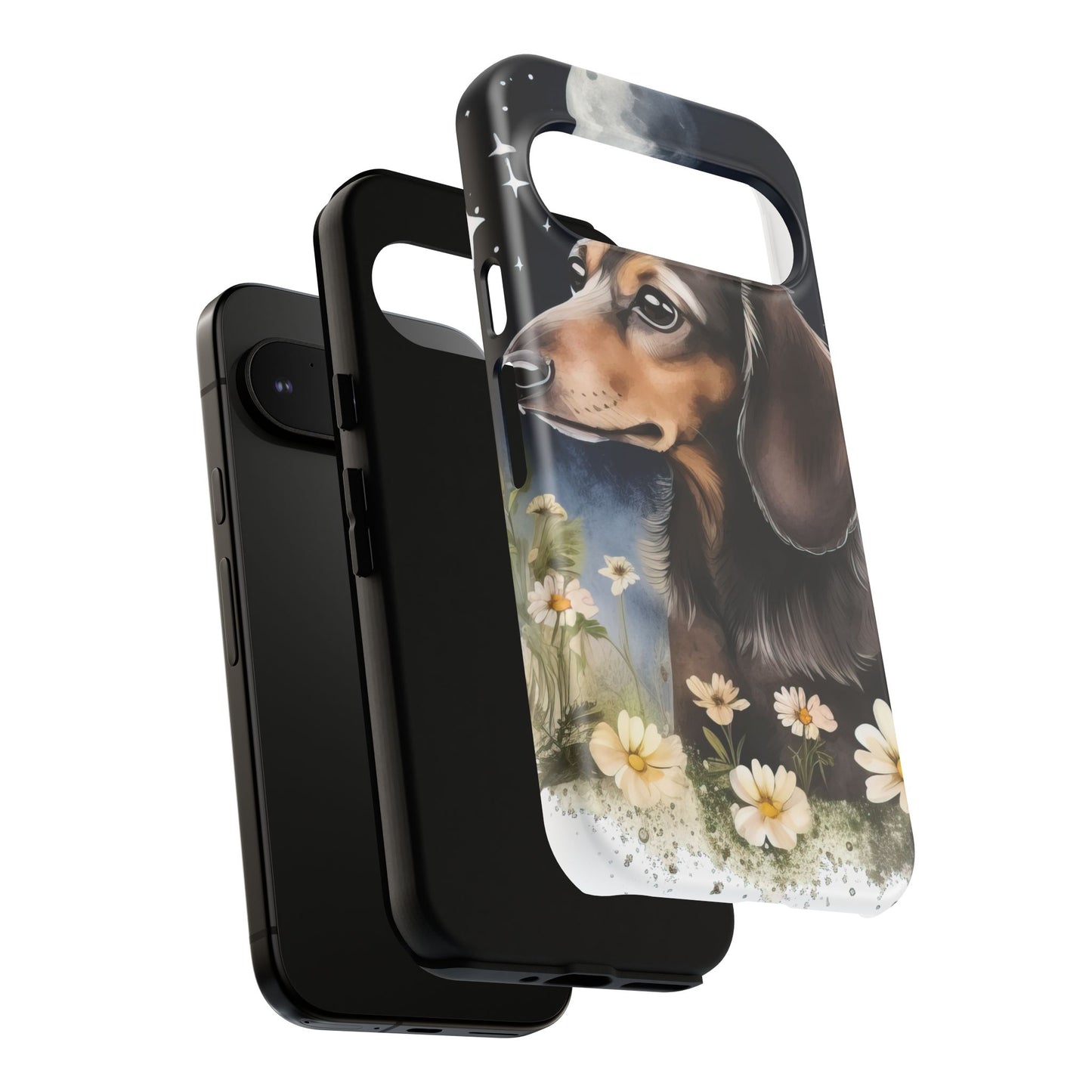 Vibrant Dachshund Moonlight Phone Case - Dog Apple Pixel Galaxy