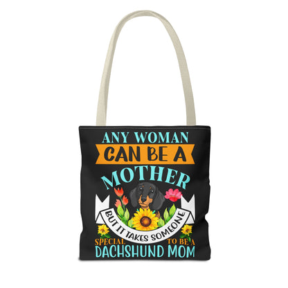 Mom Dachshund Puppy Tote Bag Bright and Cheerful Weiner Doxie
