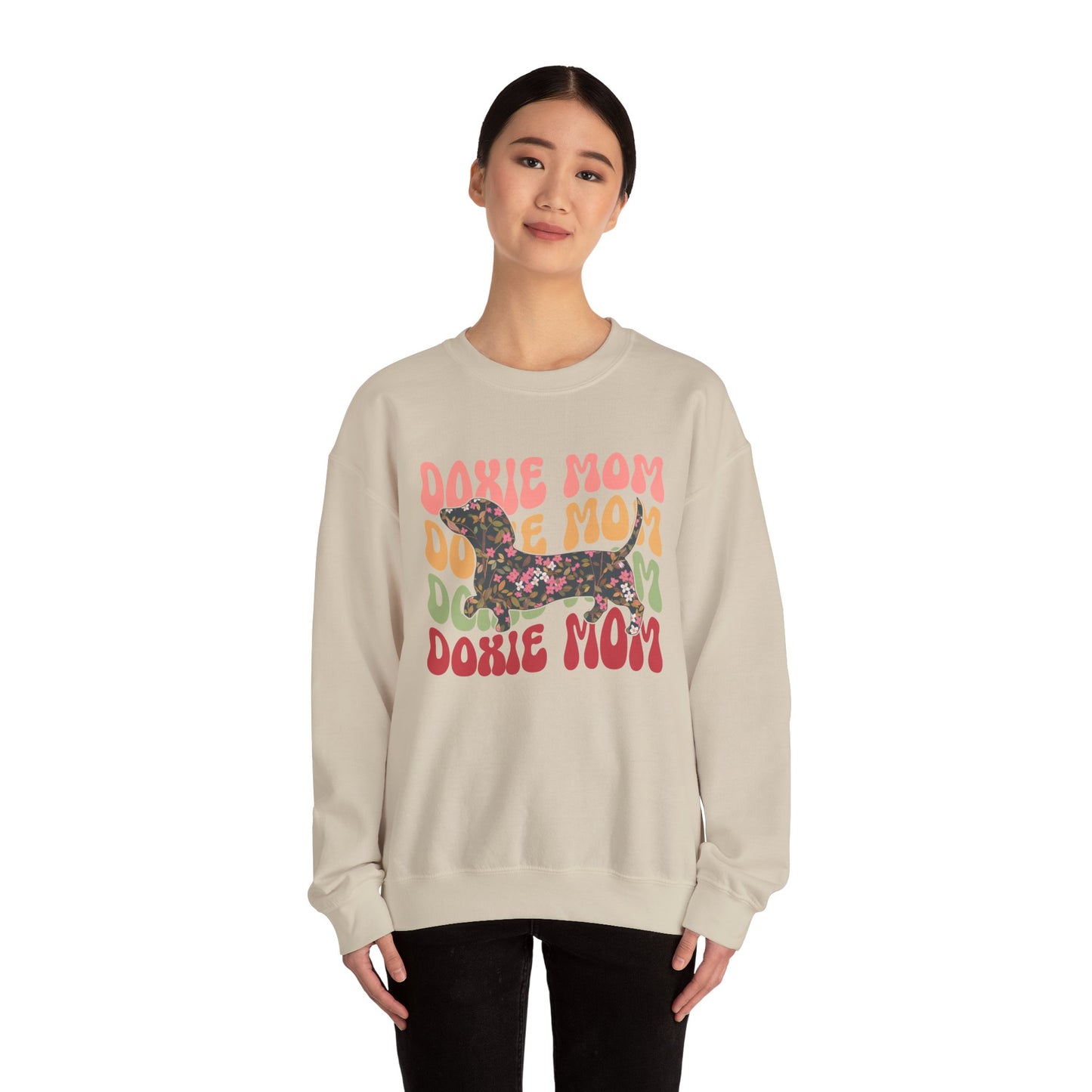 Dachshund Mom Sweatshirt, Dog Lover Gift, Funny Weiner Dog Jumper, Classic Sausage Dog Crewneck, Pet Owner Apparel Doxie