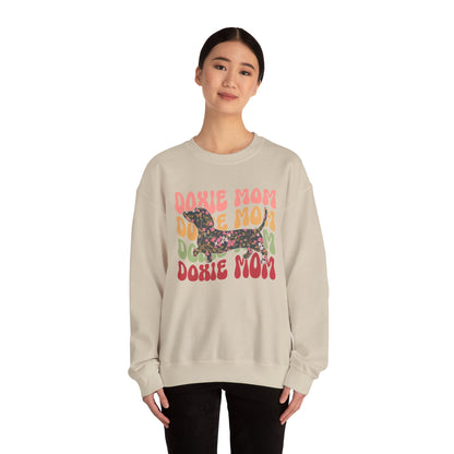 Dachshund Mom Sweatshirt, Dog Lover Gift, Funny Weiner Dog Jumper, Classic Sausage Dog Crewneck, Pet Owner Apparel Doxie