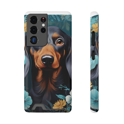 Dachshund Phone Case, Trendy Wallet Case for Dog Lovers, Cute Card Holder Cover