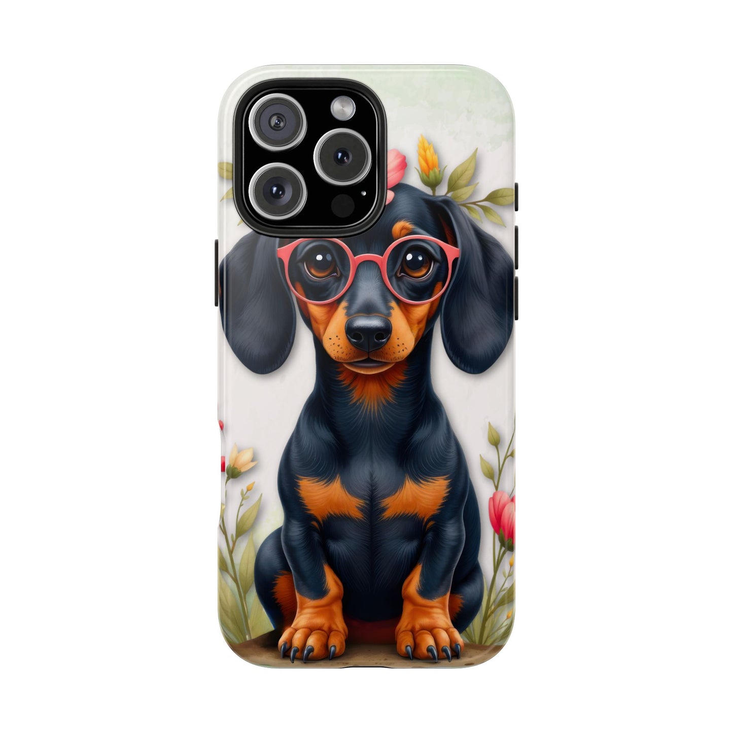 Cute Dachshund Phone Case, Dog Lover Gift, Tough Phone Cover, Pet Accessory,