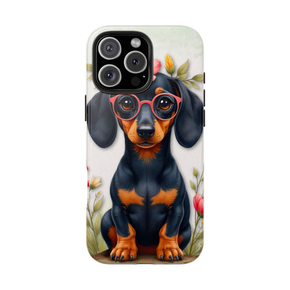 Cute Dachshund Phone Case, Dog Lover Gift, Tough Phone Cover, Pet Accessory,