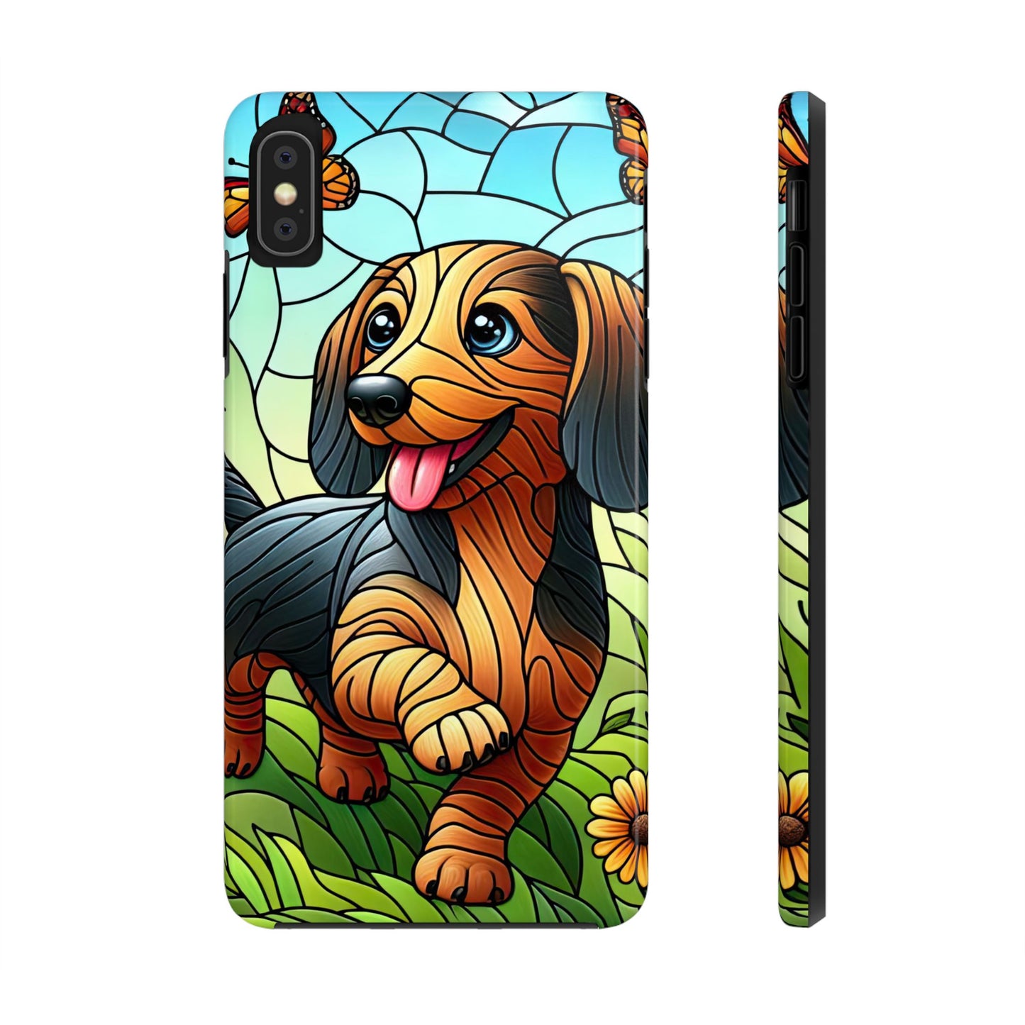 Cute Dachshund Phone Case, Dog Lover Gift, Tough Phone Cover, Pet Accessory,