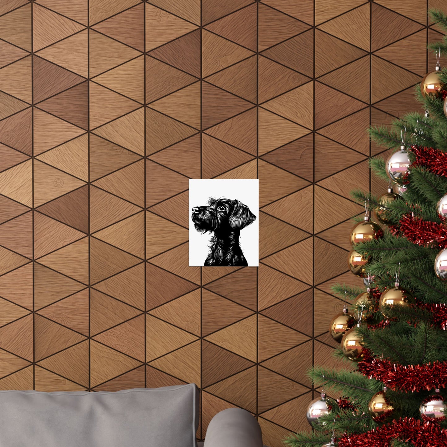 Wire Haired Dachshund Vertical Poster Dog Room Art Gift Game Room Sophisticated