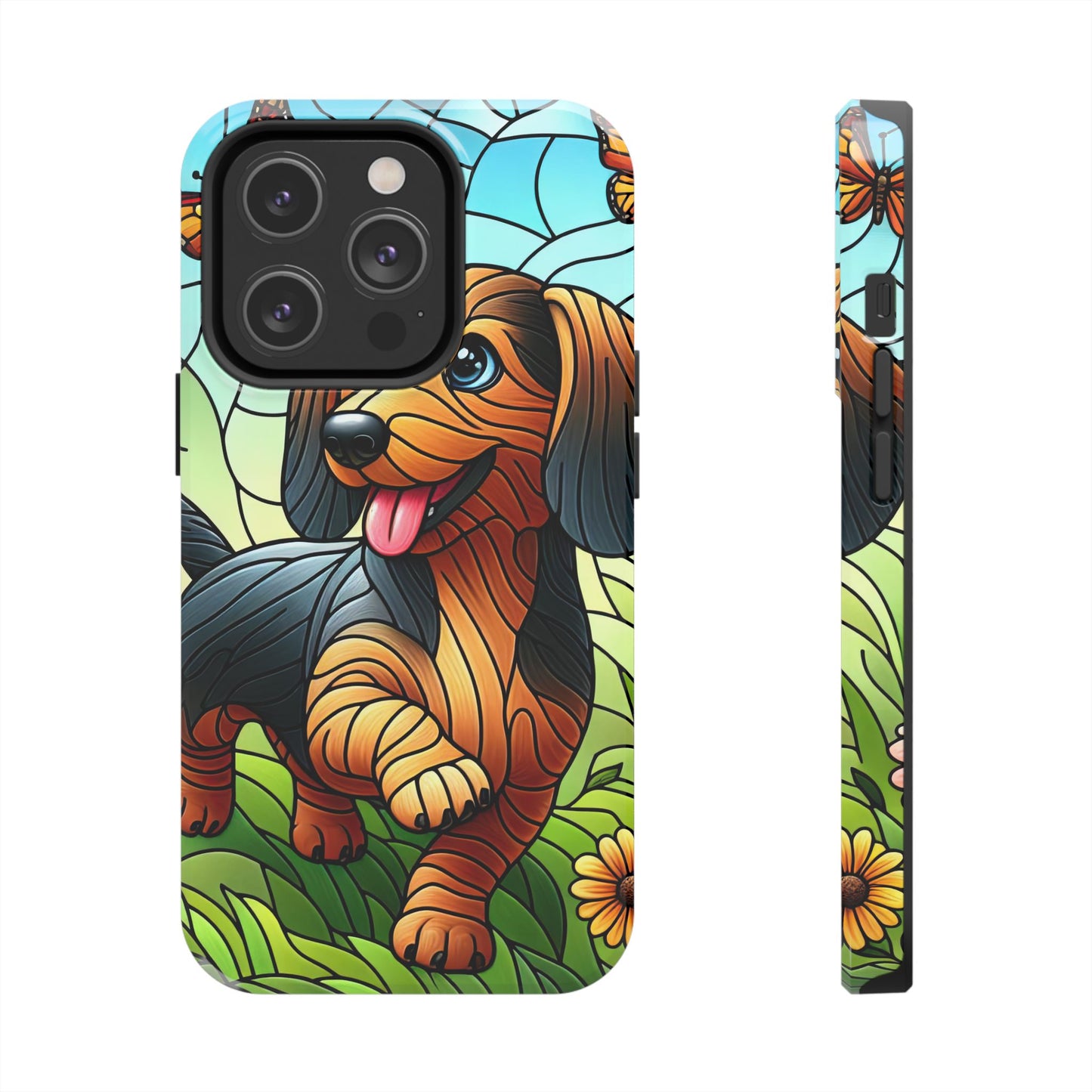 Cute Dachshund Phone Case, Dog Lover Gift, Tough Phone Cover, Pet Accessory,