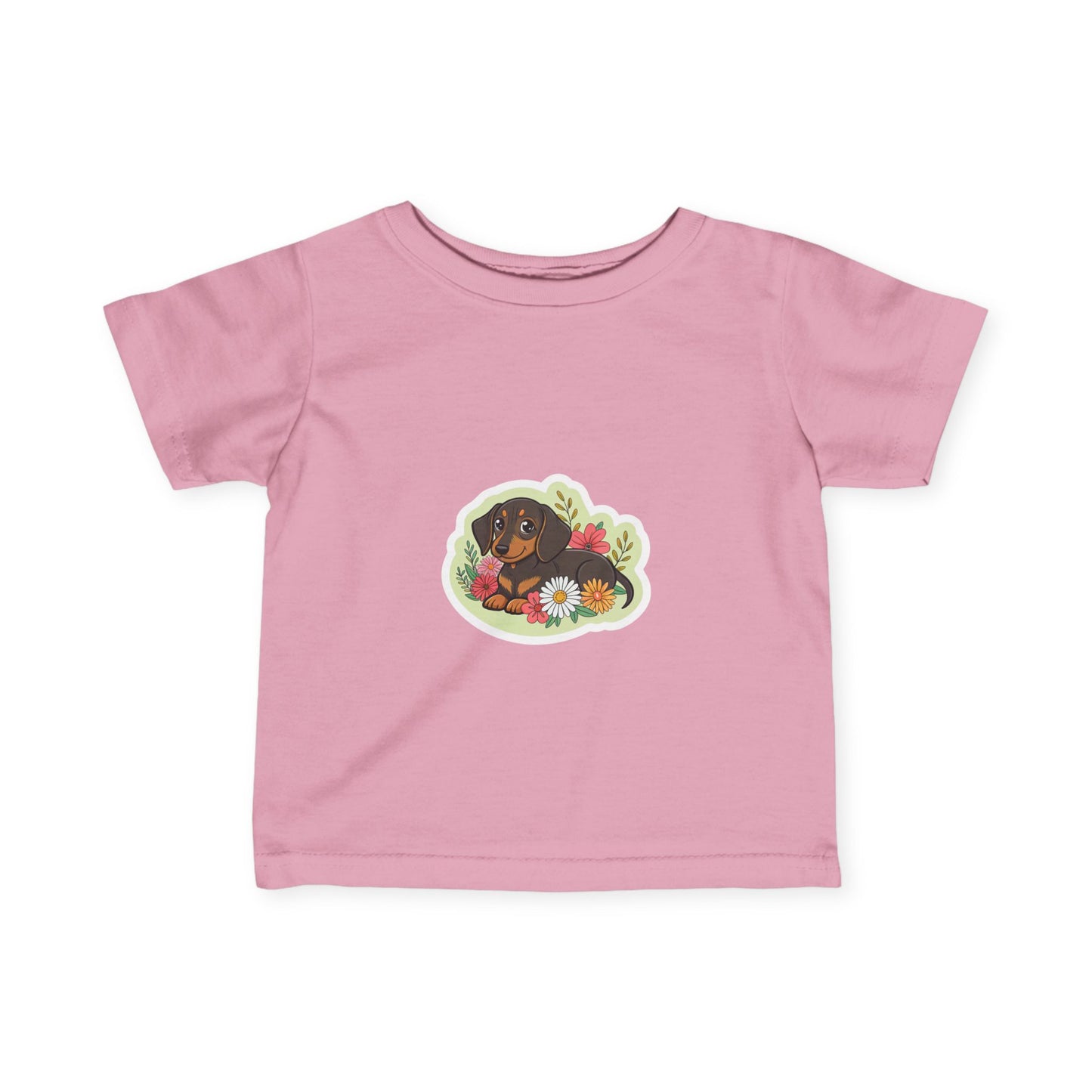 Floral Dachshund Infant Tee Toddler TShirt Cute Baby Shirt Dog Lover Gift Spring