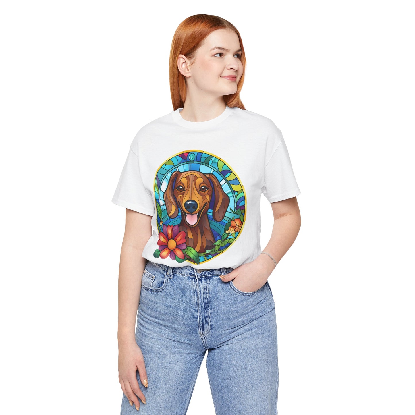 Adorable Dachshund Doxie Stained Glass