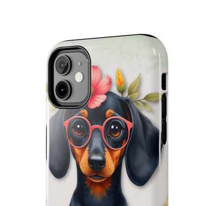 Cute Dachshund Phone Case, Dog Lover Gift, Tough Phone Cover, Pet Accessory,