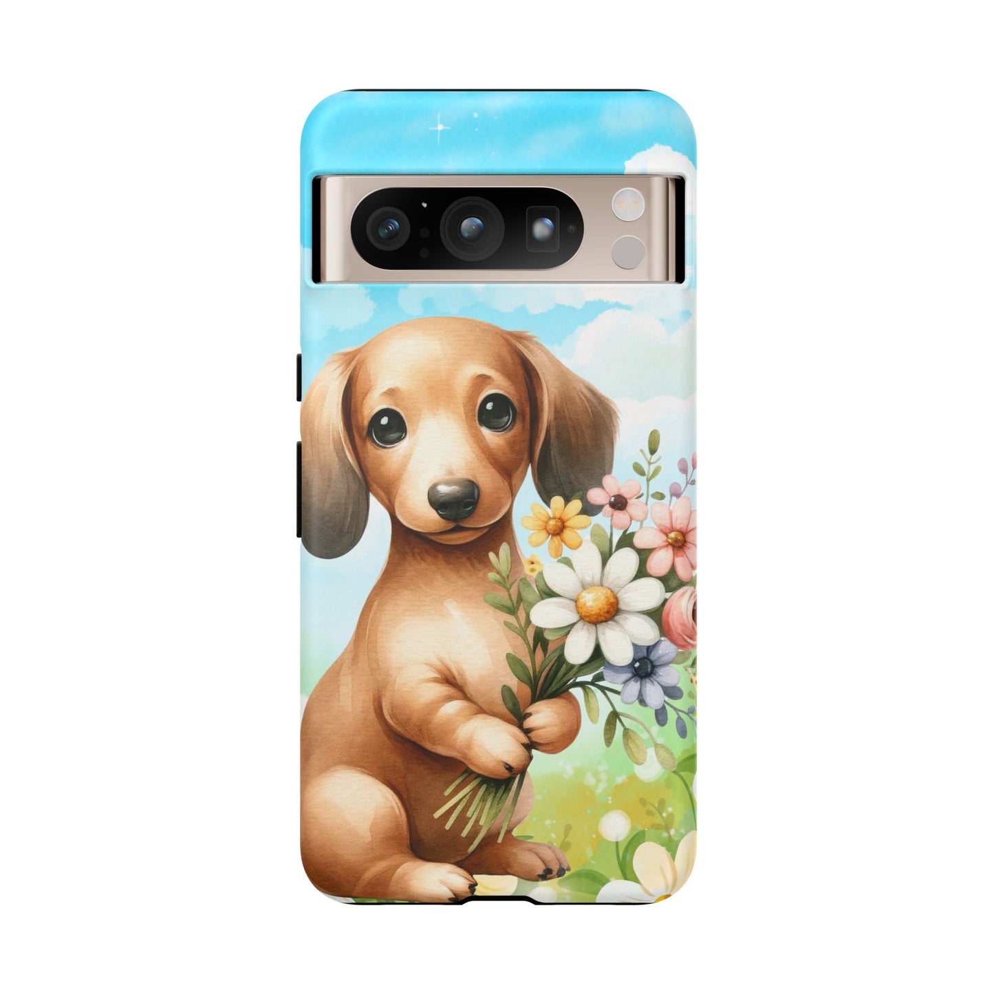Watercolor Dachshund Dog Phone Case - Rescue Dog Apple Pixel Galaxy Spring