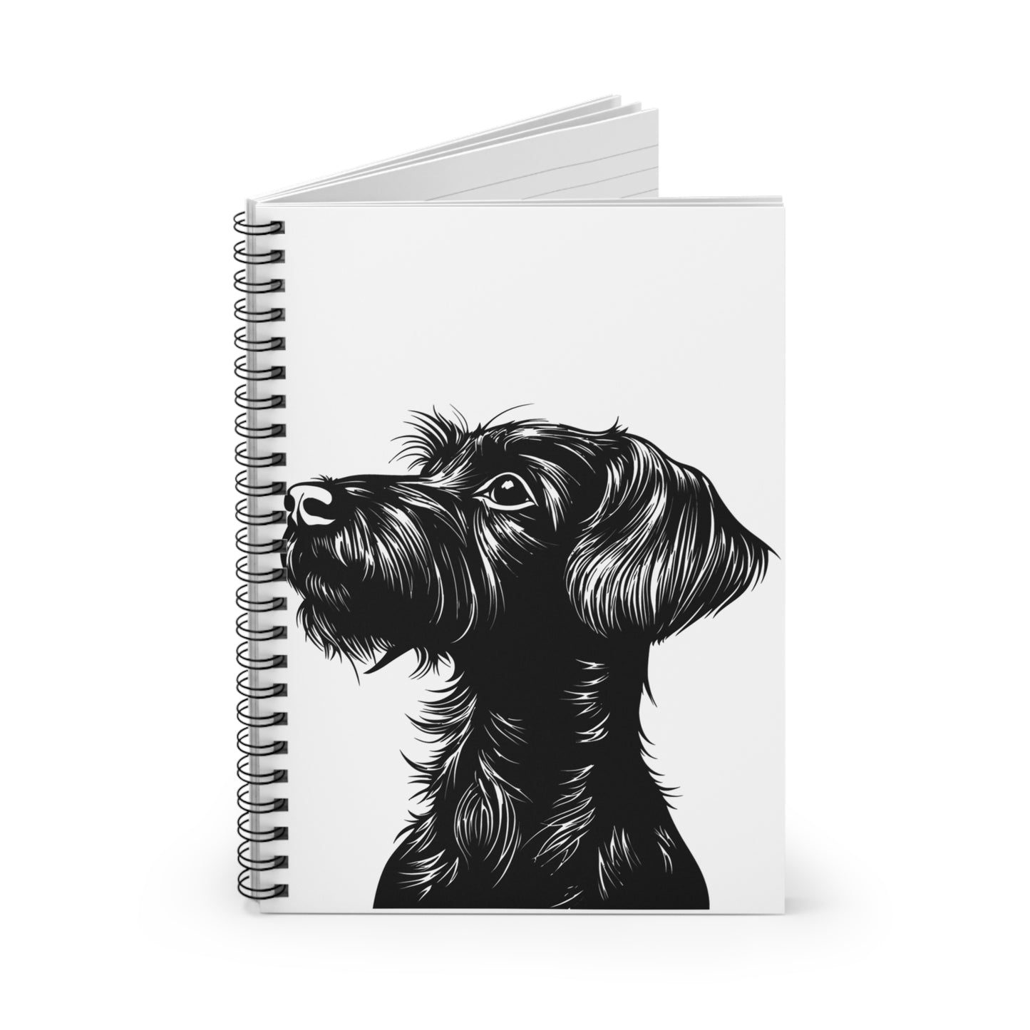 Wire Hair Dachshund Art Inspired Spiral Notebook Pet Journal, Dog Lover Gift