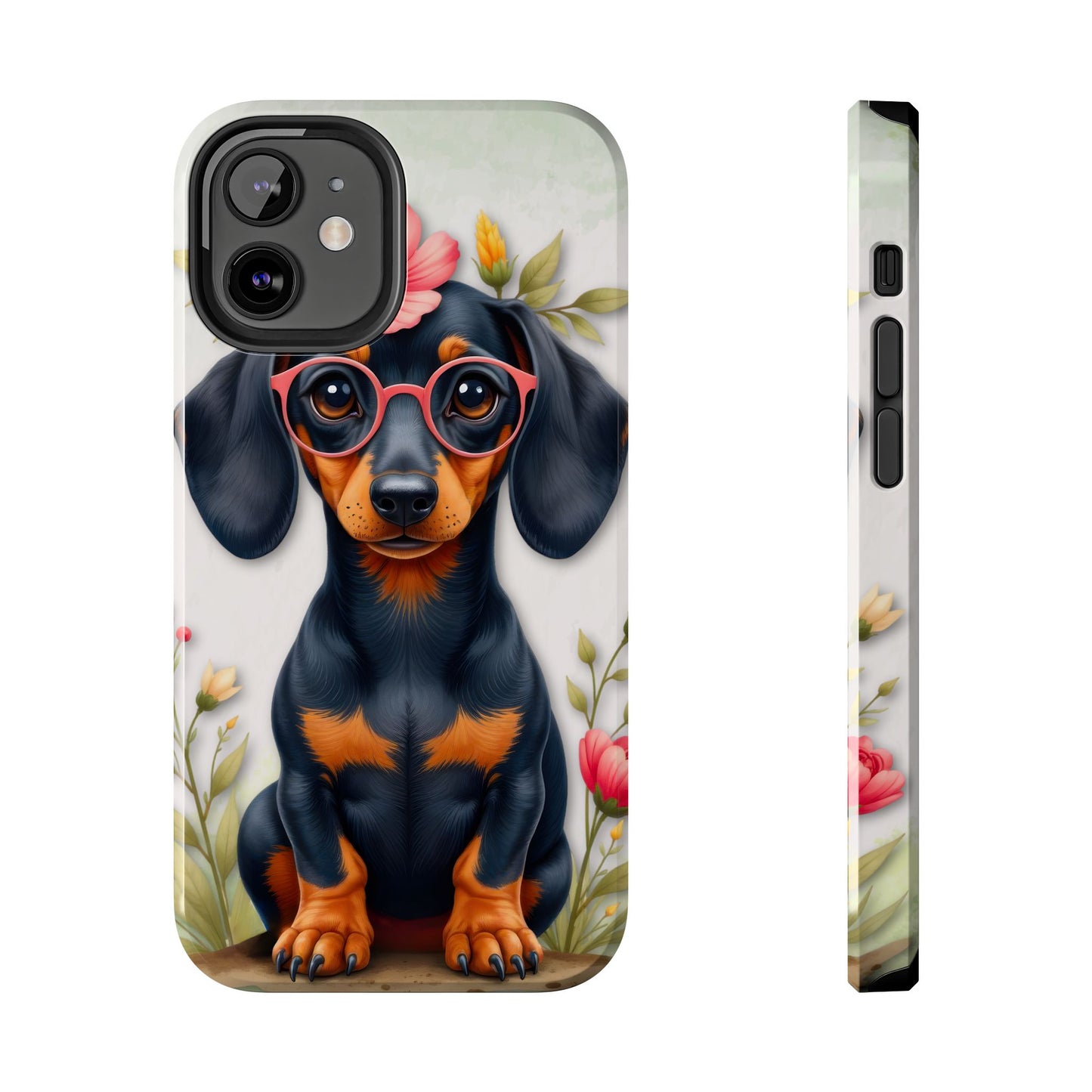 Cute Dachshund Phone Case, Dog Lover Gift, Tough Phone Cover, Pet Accessory,