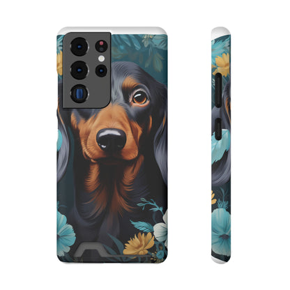 Dachshund Phone Case, Trendy Wallet Case for Dog Lovers, Cute Card Holder Cover