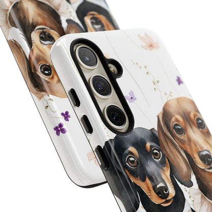 Wedding Dachshund Dog Phone Case - Bridal Gift Flower Girl Apple Pixel Galaxy