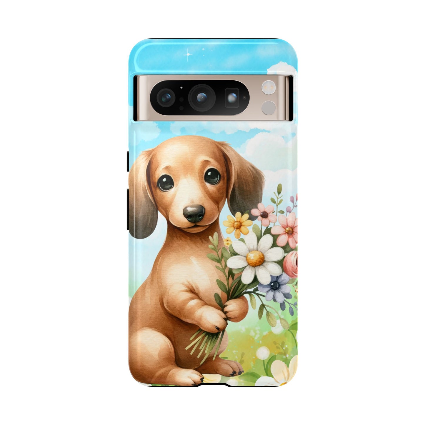 Watercolor Dachshund Dog Phone Case - Rescue Dog Apple Pixel Galaxy Spring