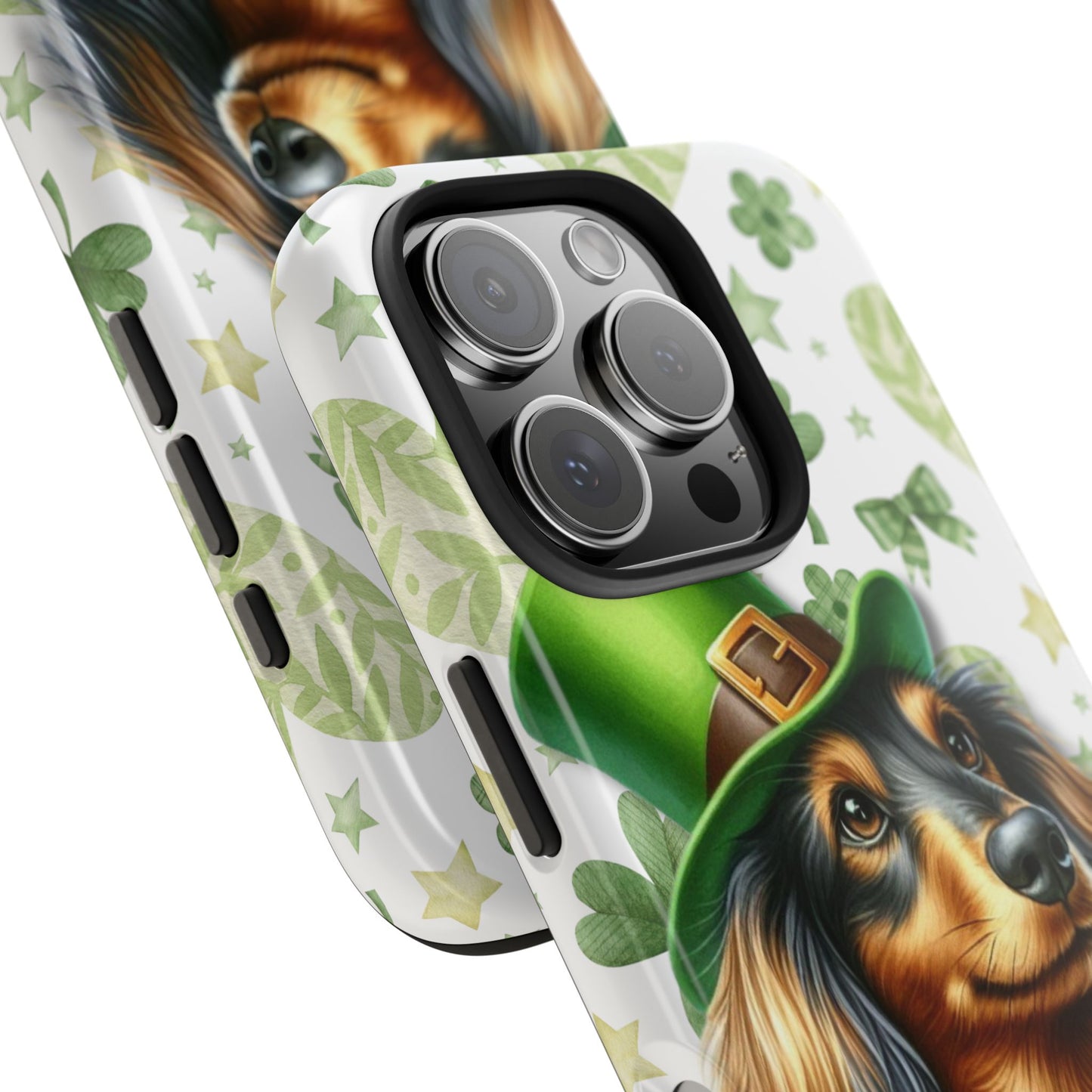 St Patricks Cute Dachshund Phone Case Dog Lover Gift Tough Phone Cover Patty