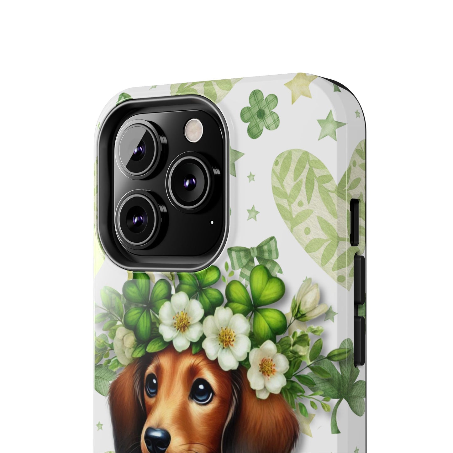 St Patricks Cute Dachshund Phone Case Dog Lover Gift Tough Phone Cover Patty