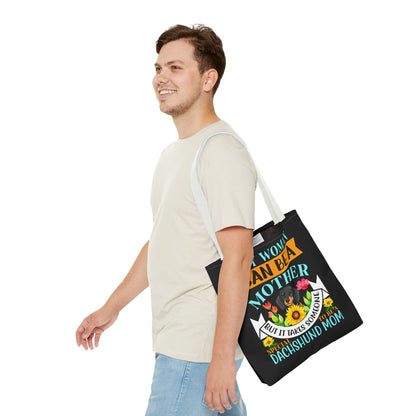 Mom Dachshund Puppy Tote Bag Bright and Cheerful Weiner Doxie