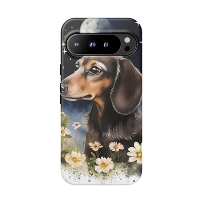 Vibrant Dachshund Moonlight Phone Case - Dog Apple Pixel Galaxy