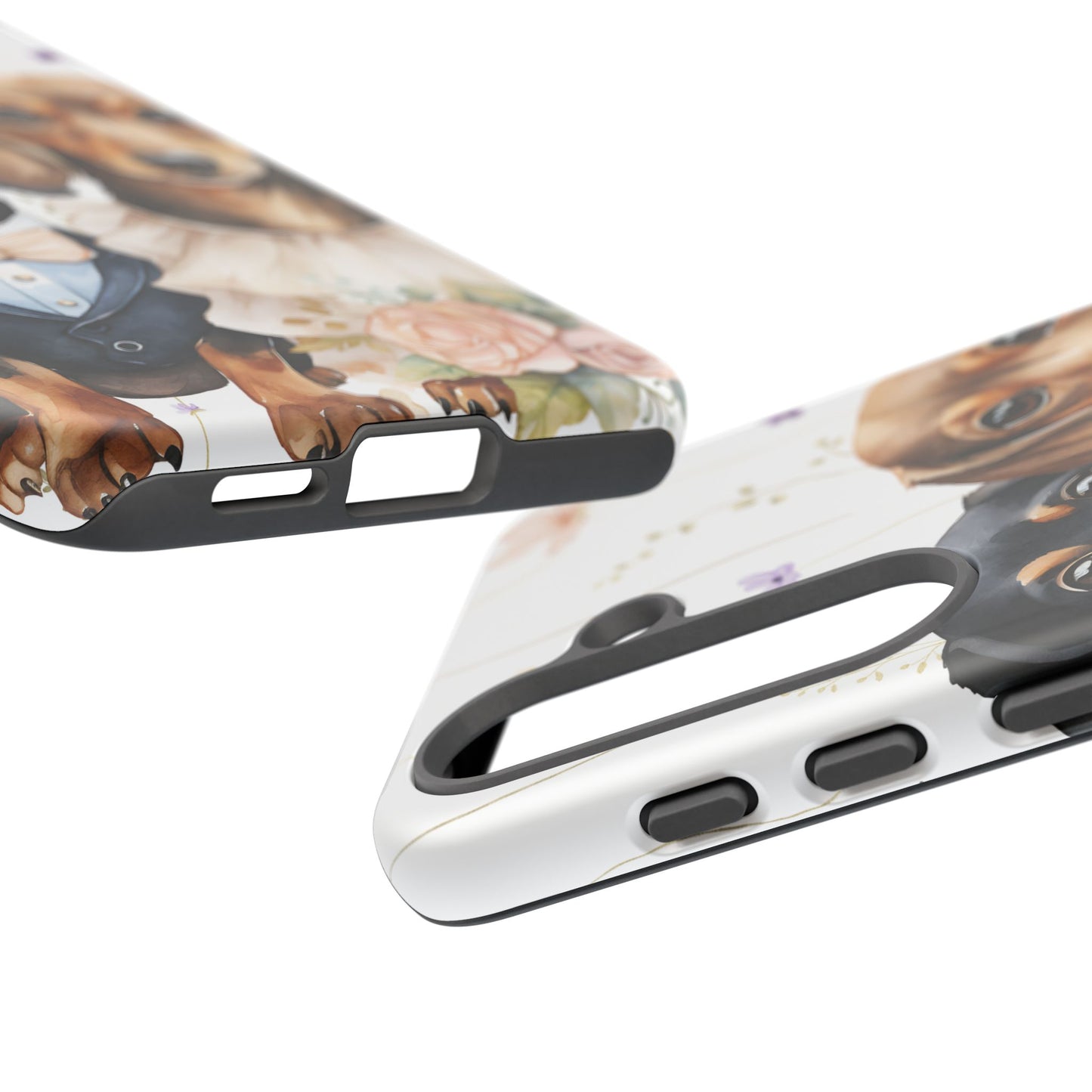 Wedding Dachshund Dog Phone Case - Bridal Gift Flower Girl Apple Pixel Galaxy