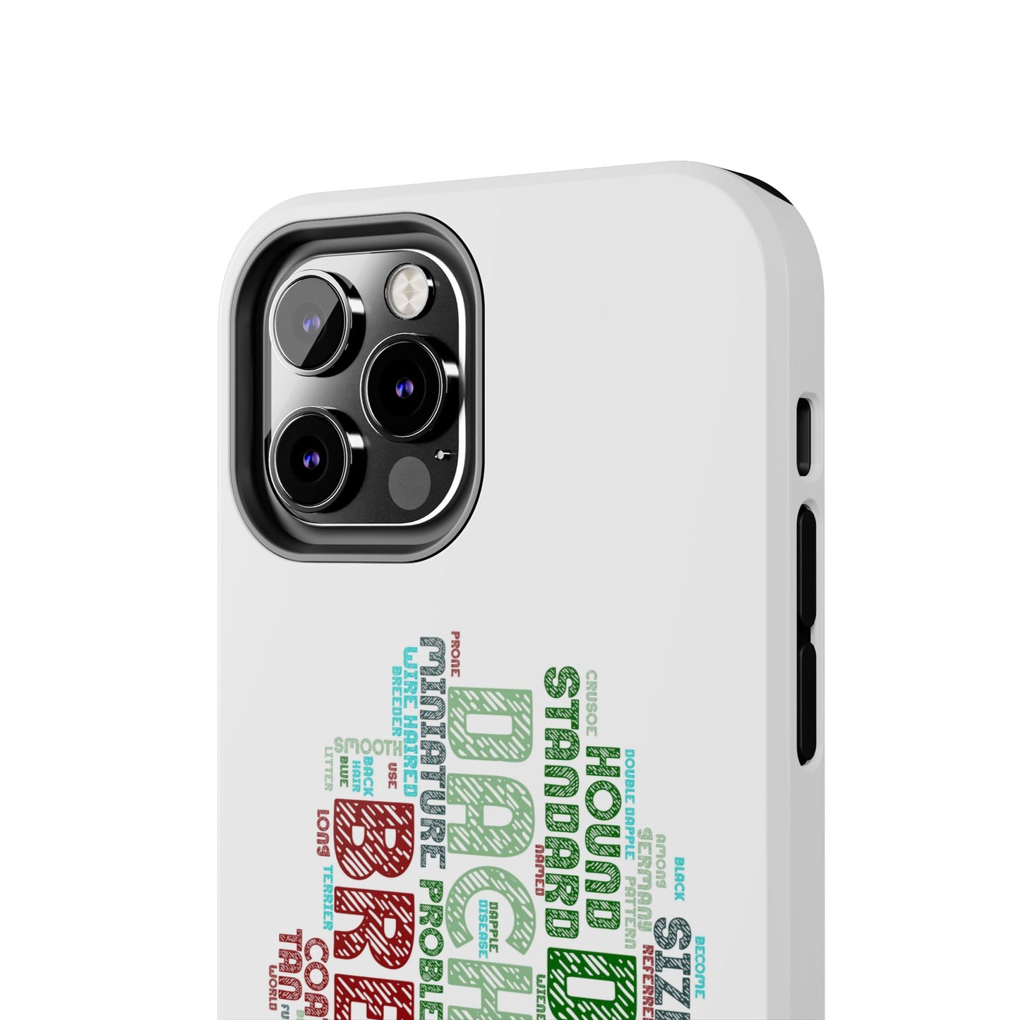 Dachshund Phone Case Dog Lover Gift Tough Phone Cover Doxie Word Art