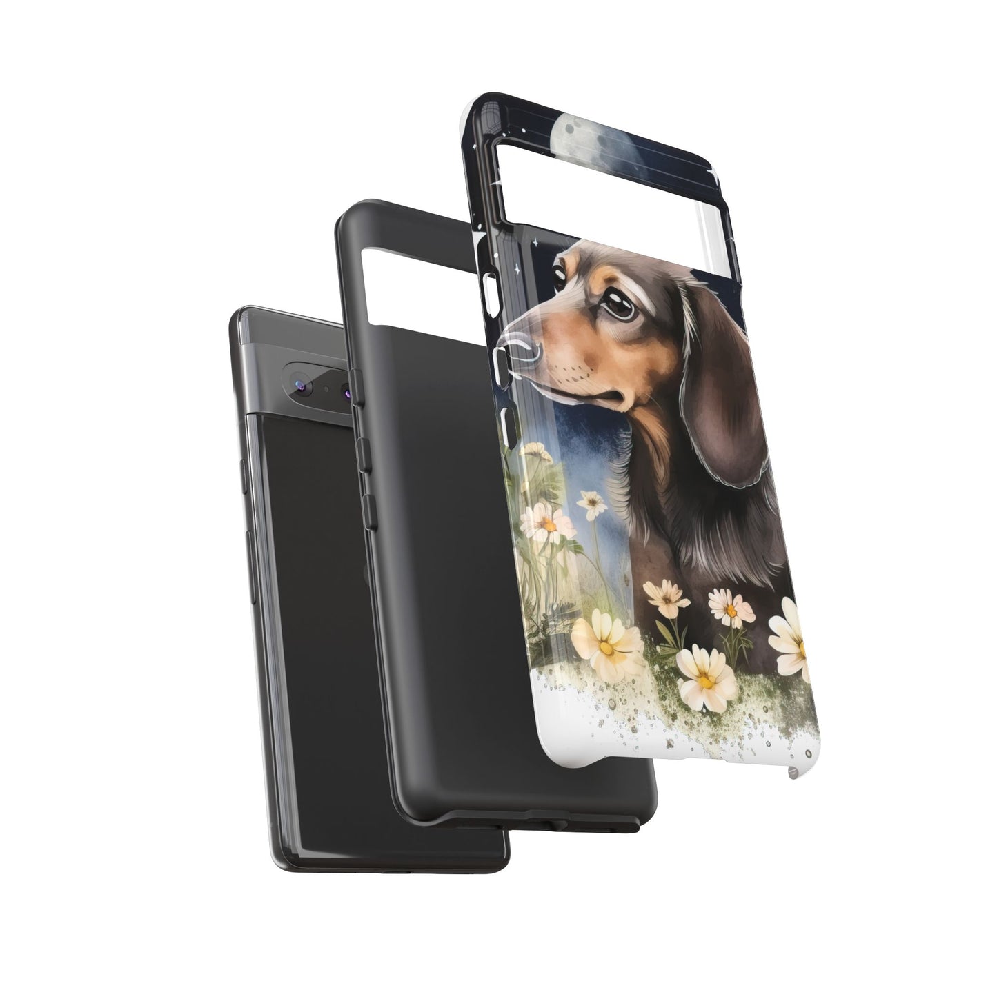 Vibrant Dachshund Moonlight Phone Case - Dog Apple Pixel Galaxy