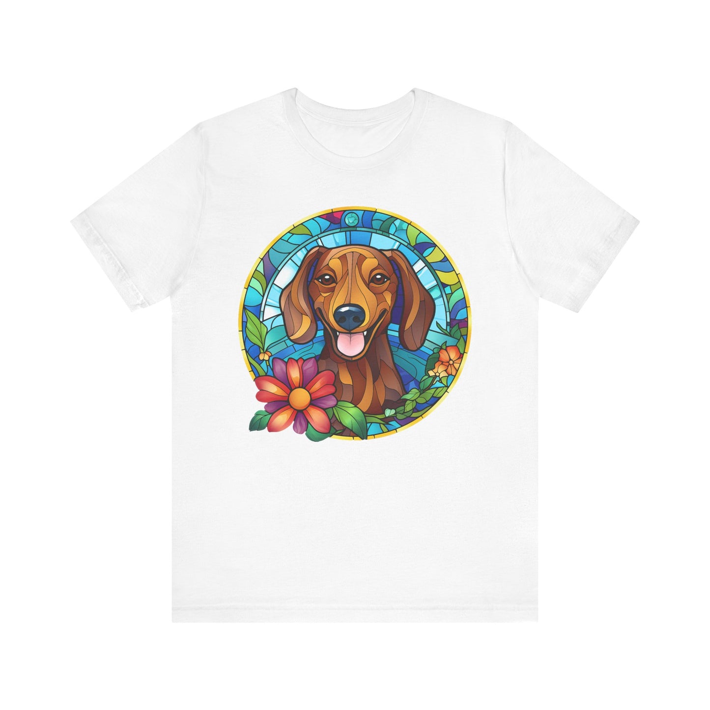 Adorable Dachshund Doxie Stained Glass