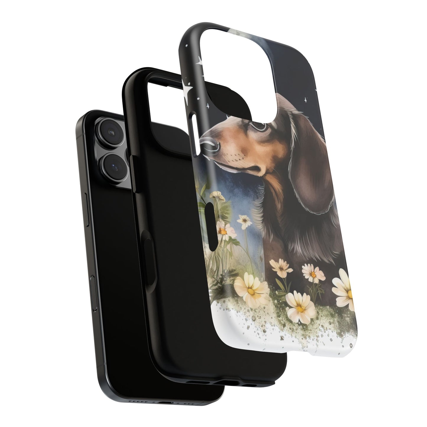Vibrant Dachshund Moonlight Phone Case - Dog Apple Pixel Galaxy