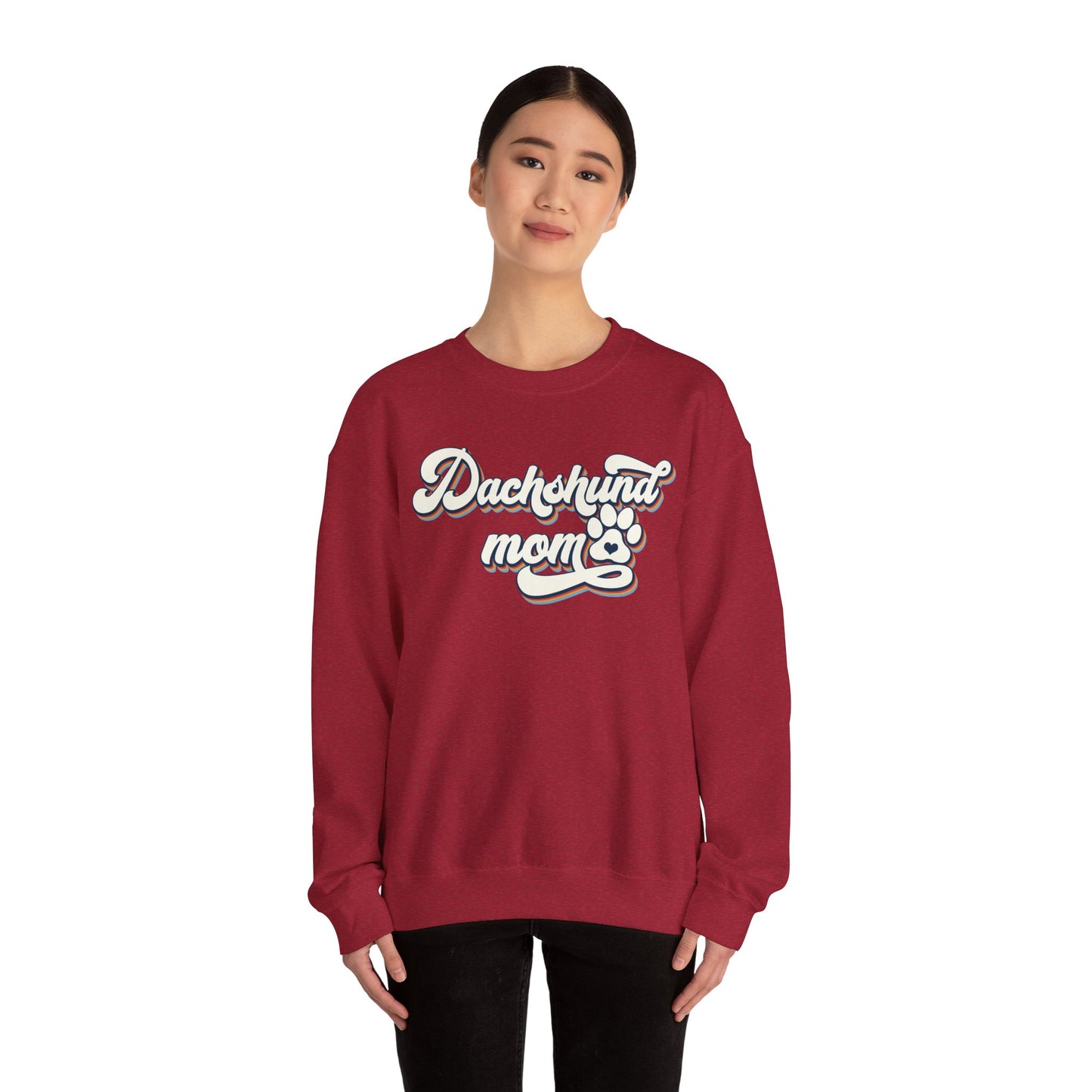 Dachshund Mom Sweatshirt, Dog Lover Gift, Funny Weiner Dog Jumper, Classic Sausage Dog Crewneck, Pet Owner Apparel