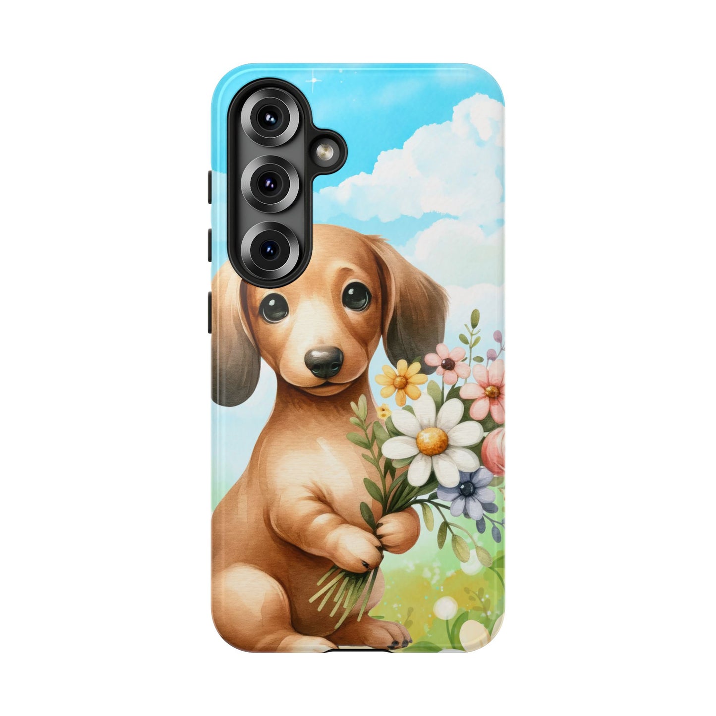 Watercolor Dachshund Dog Phone Case - Rescue Dog Apple Pixel Galaxy Spring