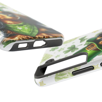 St Patricks Cute Dachshund Phone Case Dog Lover Gift Tough Phone Cover Patty