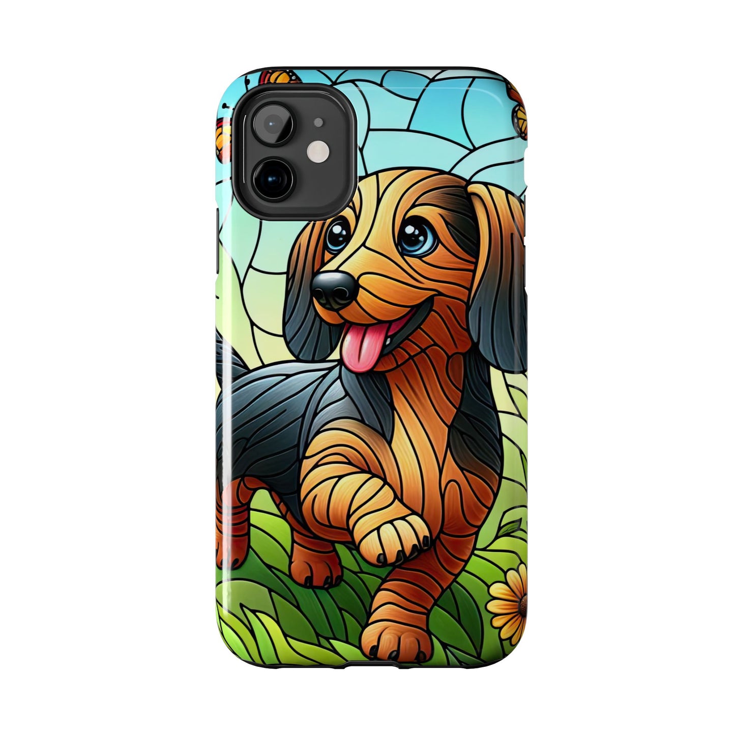 Cute Dachshund Phone Case, Dog Lover Gift, Tough Phone Cover, Pet Accessory,