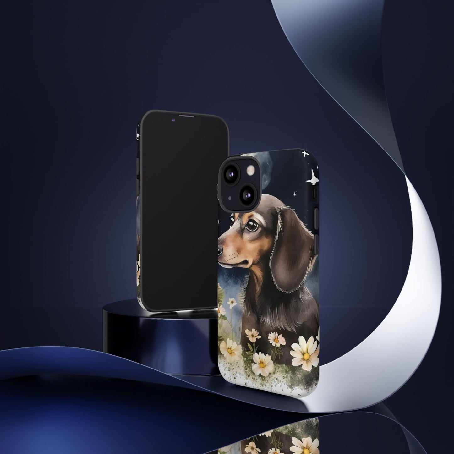 Vibrant Dachshund Moonlight Phone Case - Dog Apple Pixel Galaxy