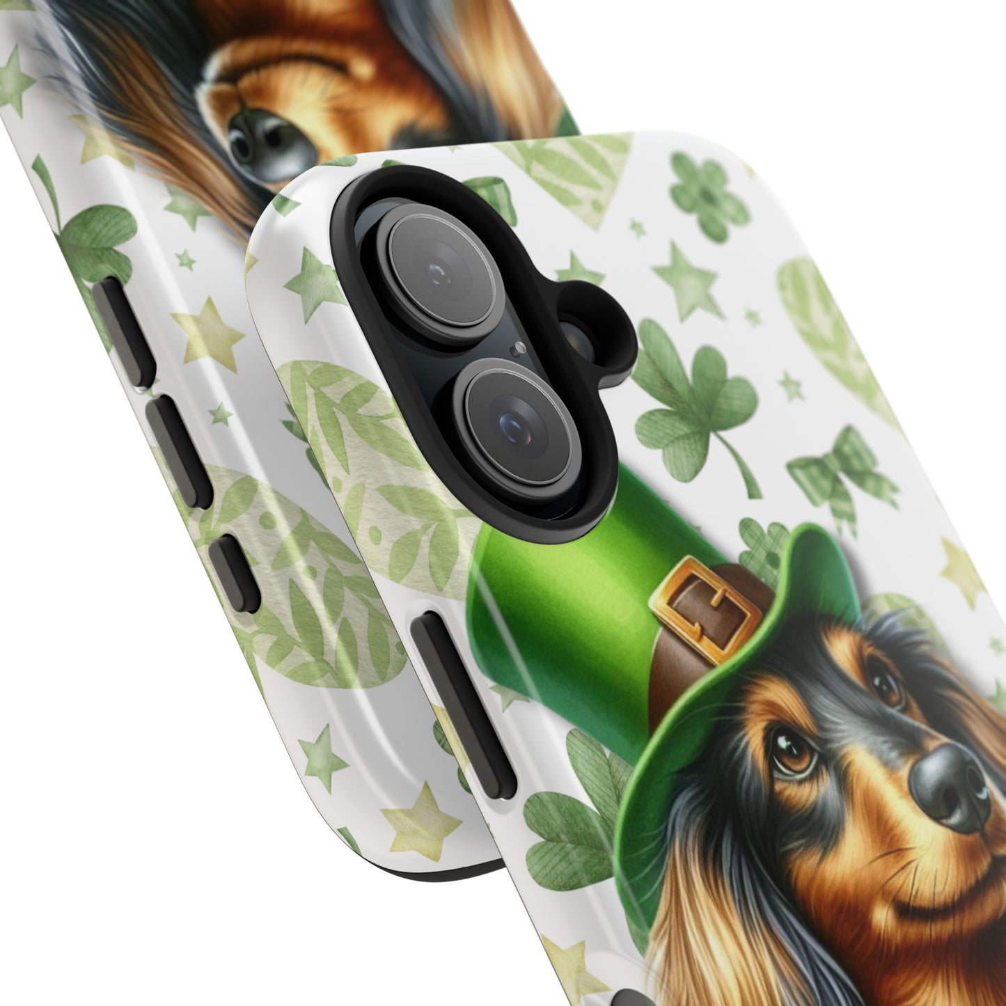 St Patricks Cute Dachshund Phone Case Dog Lover Gift Tough Phone Cover Patty