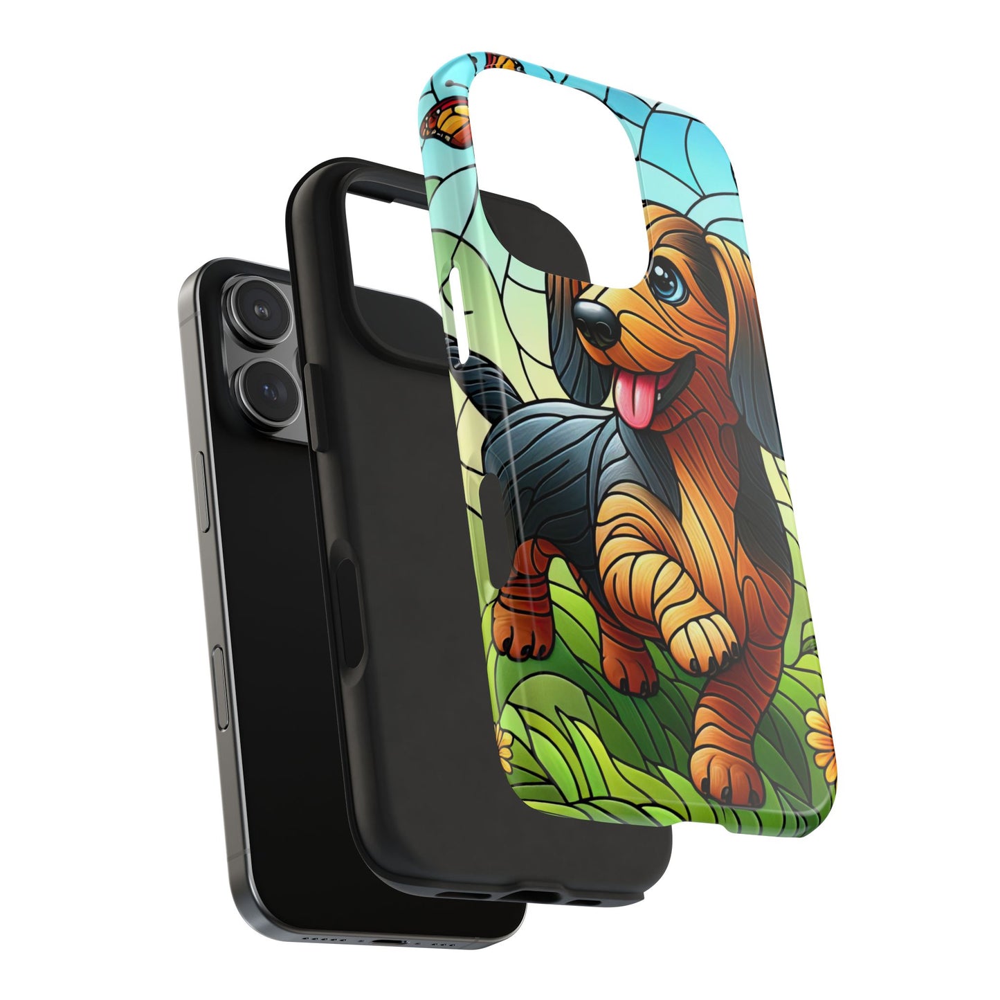 Cute Dachshund Phone Case, Dog Lover Gift, Tough Phone Cover, Pet Accessory,