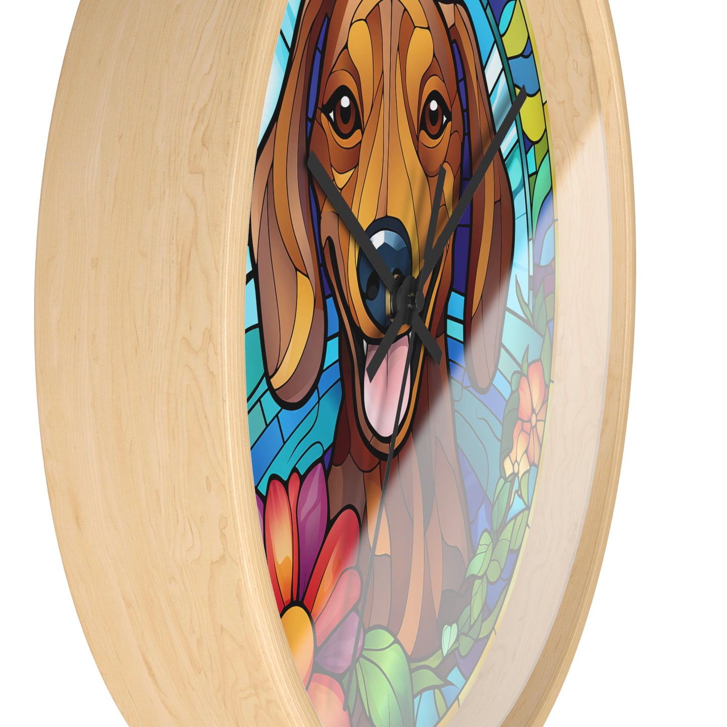 Stained Glass Printed Clock