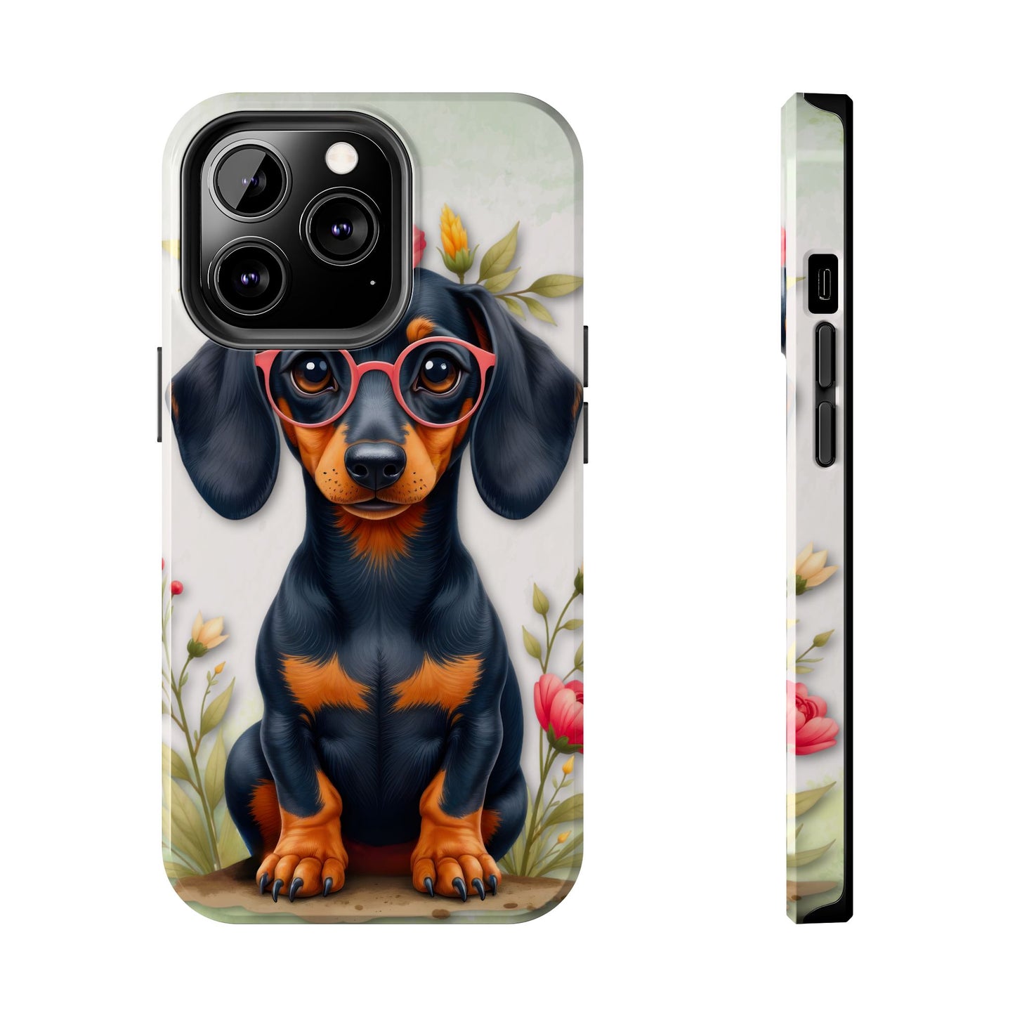 Cute Dachshund Phone Case, Dog Lover Gift, Tough Phone Cover, Pet Accessory,
