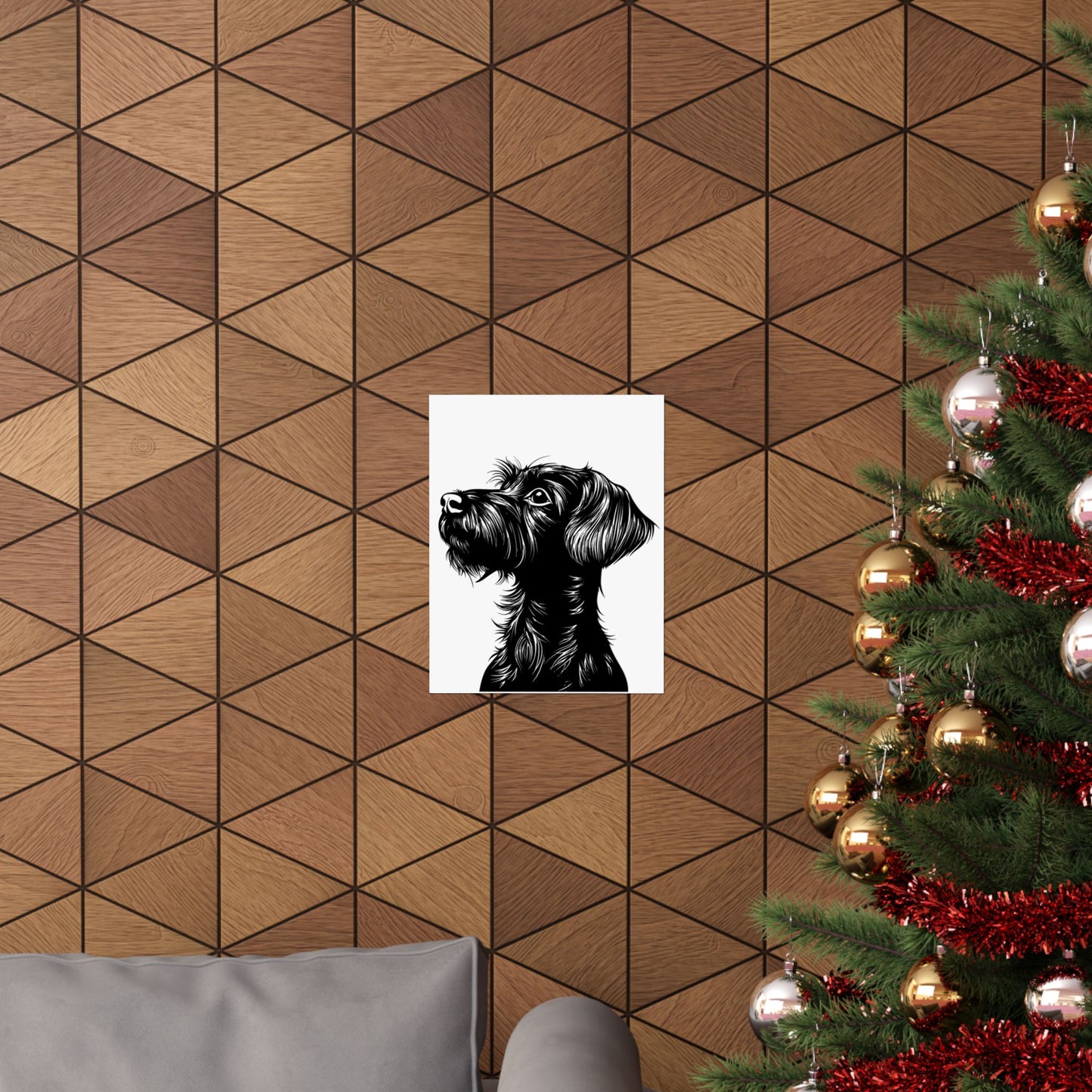 Wire Haired Dachshund Vertical Poster Dog Room Art Gift Game Room Sophisticated